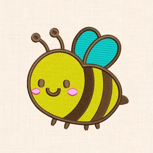 Cute Little Bee Embroidery Design - preview