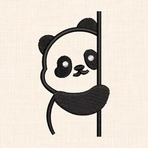 Cute Panda Machine Embroidery Design