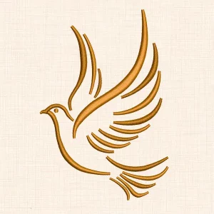 Dove in Flight Machine Embroidery Design - preview