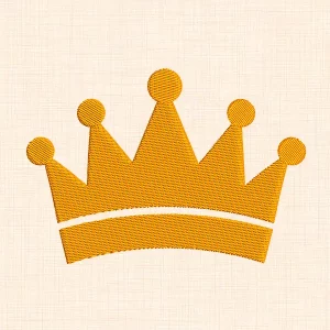 Classic Crown Machine Embroidery Design - preview