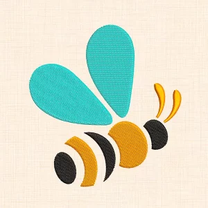 Minimalist Honey Bee Embroidery Design - preview