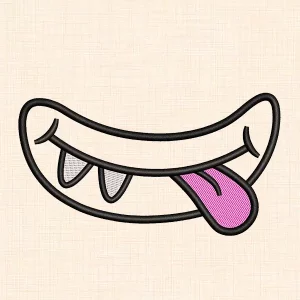 Monster Mouth Machine Embroidery Design - preview