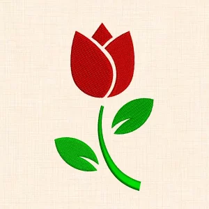 Tulip Flower Machine Embroidery Design - preview