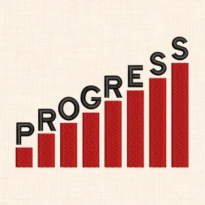Progress Bar Machine Embroidery Design - preview